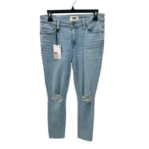 PAIGE DENIM NWT Skyline Ankle Peg Denim Jean in Daralyn Destructed  // 29